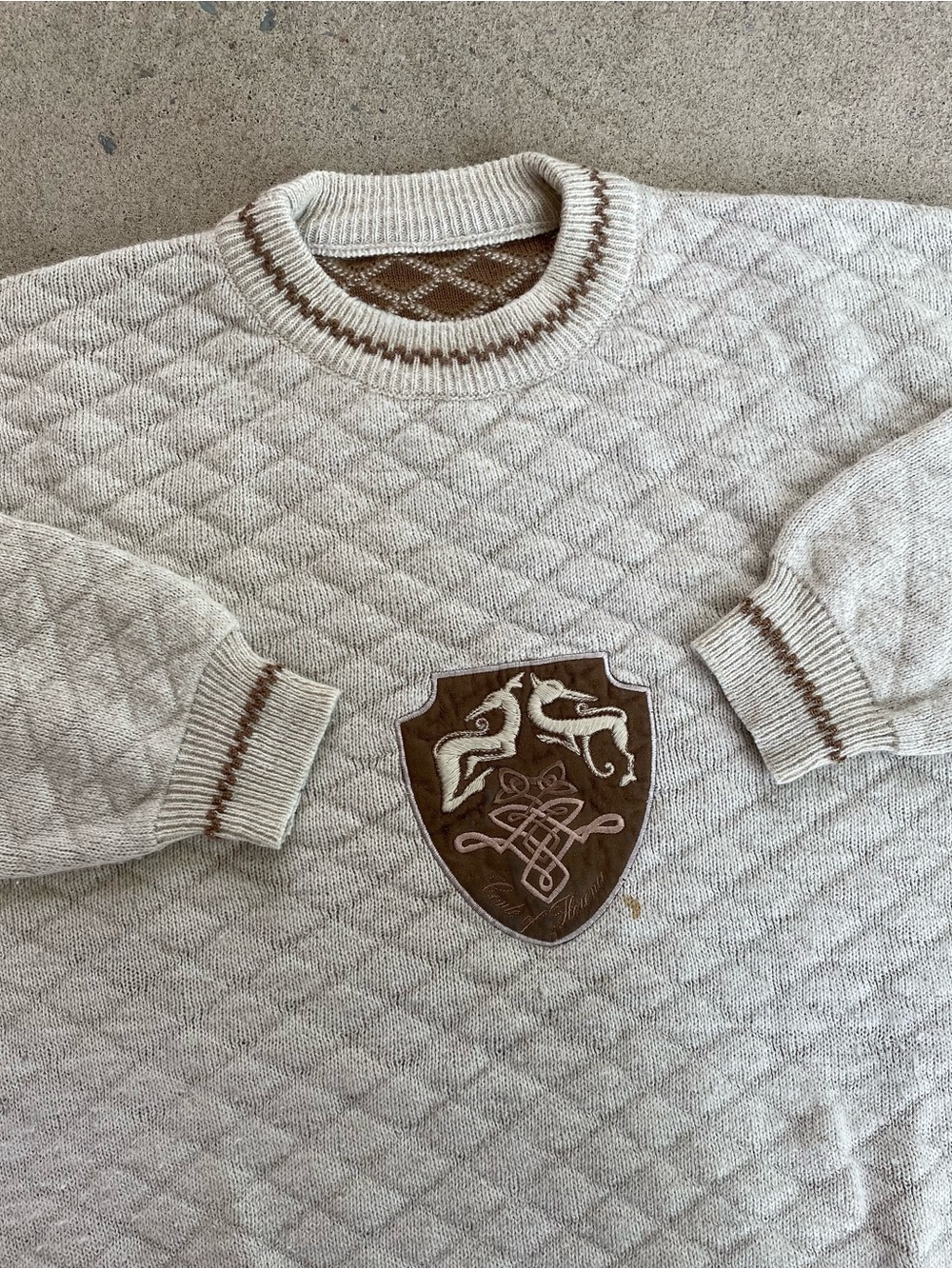 Vintage 90s Cream Knit Sweater